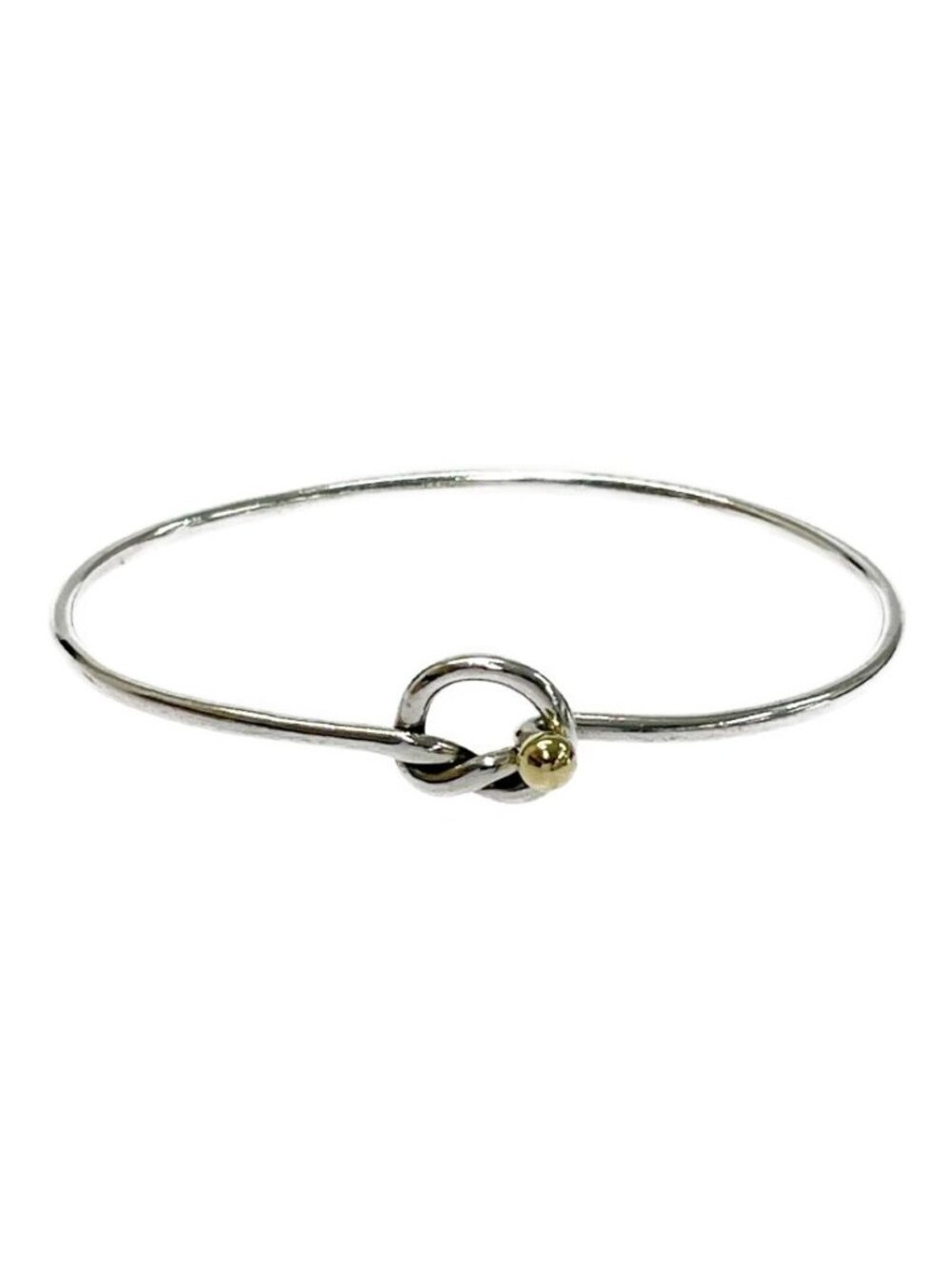Tiffany & Co Silver Hook & Eye Love Knot Bangle Bracelet